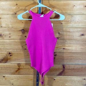 Happily, gray pink bodysuit. Extra small. New with tags.